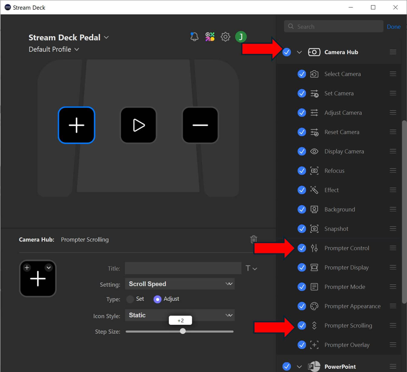 configuring stream deck pedal